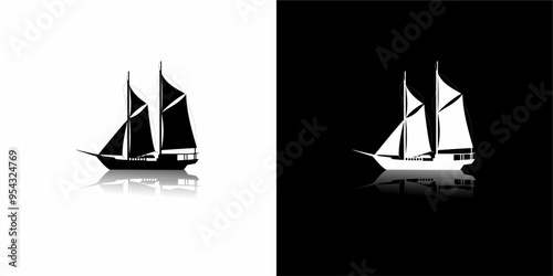 silhouette of a boat