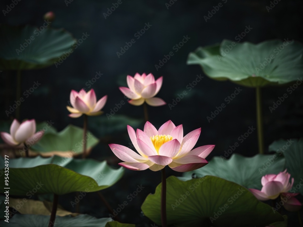 Fototapeta premium beauty of a lotus flower in the pond