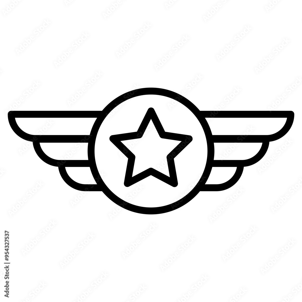 Award icon in thin line style vector illustration graphic design Award icon in thin line style vector illustration graphic design