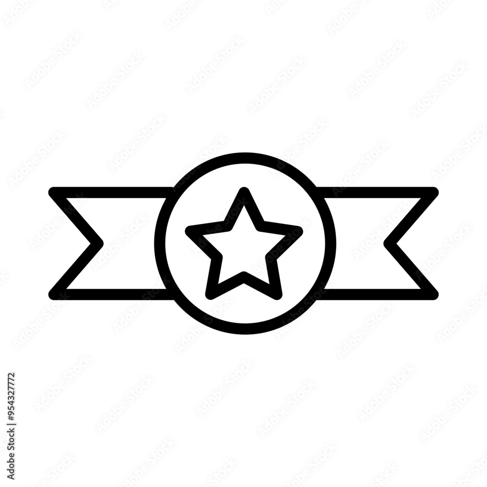 Award icon in thin line style vector illustration graphic design Award icon in thin line style vector illustration graphic design