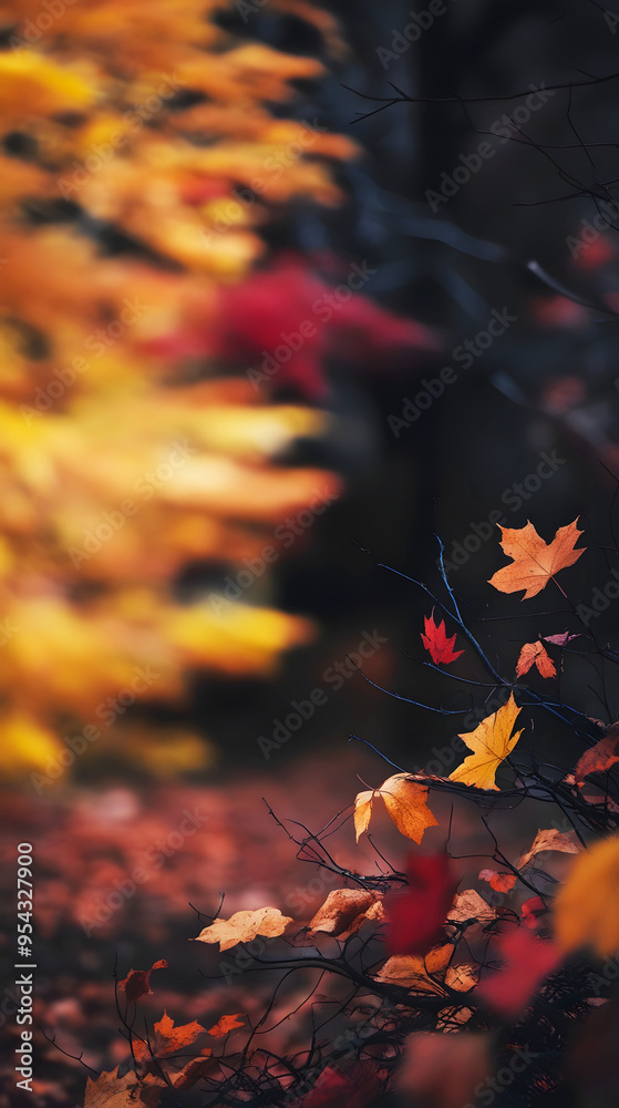 Autumn Leaves in Soft Focus with Vibrant Colors Autumn Leaves in Soft Focus with Vibrant Colors