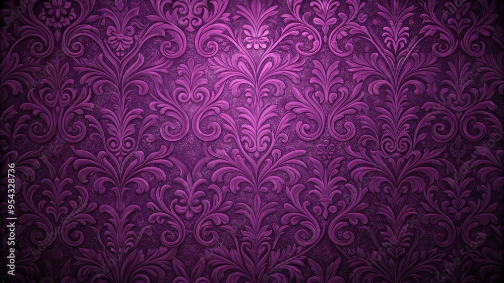 Richly textured dark purple wallpaper with subtle sheen and intricate swirling patterns for luxurious ambiance Richly textured dark purple wallpaper with subtle sheen and intricate swirling patterns for luxurious ambiance
