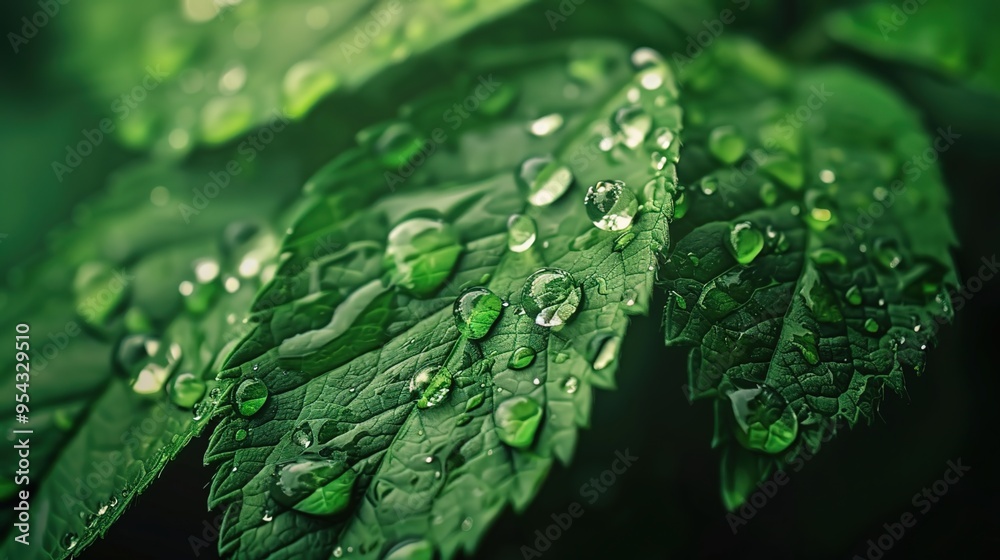 Droplet on leaf wallpaper
