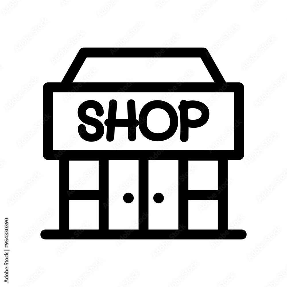 shop building icon shop building icon