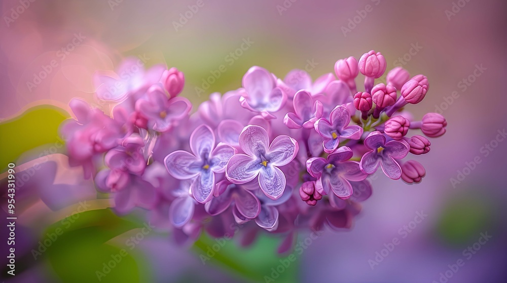 Delicate Lilac Blossoms in Springtime Delicate Lilac Blossoms in Springtime
