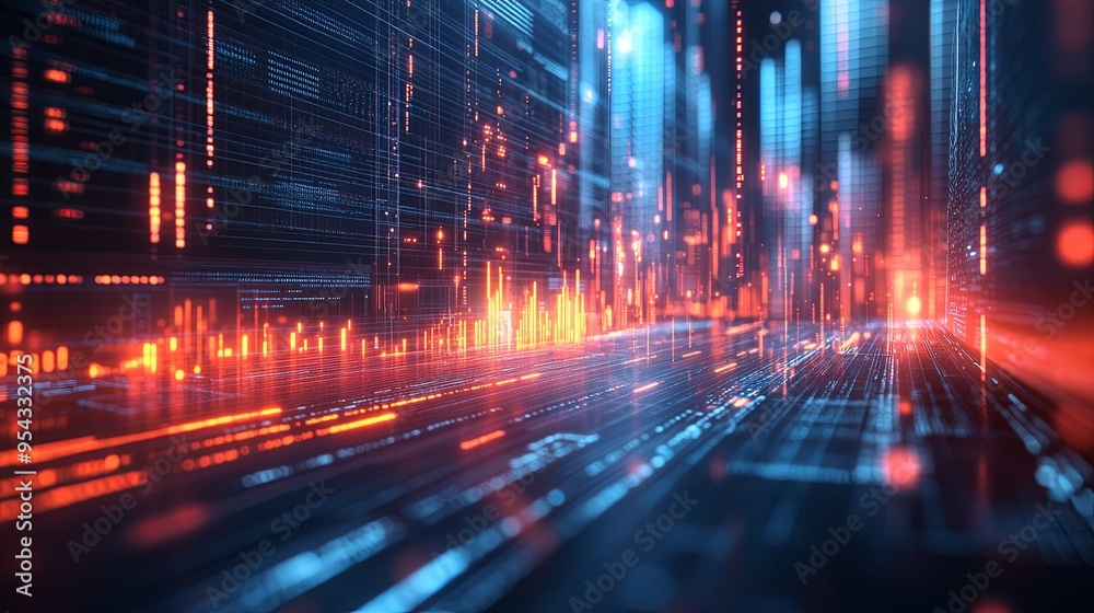 Digital Cityscape Flows with Data, Code in Cyberspace Digital Cityscape Flows with Data, Code in Cyberspace