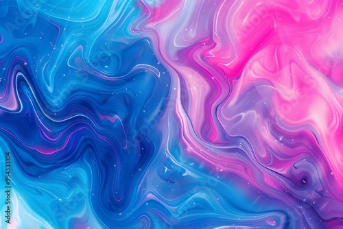 Illustration of A vibrant and trendy abstract gradient, featuring a smooth transition from electric blue to neon pink, with swirling patterns and soft edges. Ai Generate. 