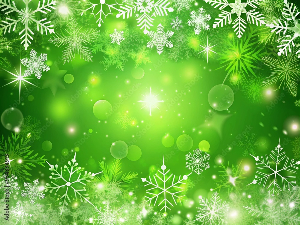 green Christmas Background with Snowy green Christmas Background with Snowy
