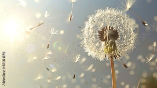Dandelion pattern wallpaper