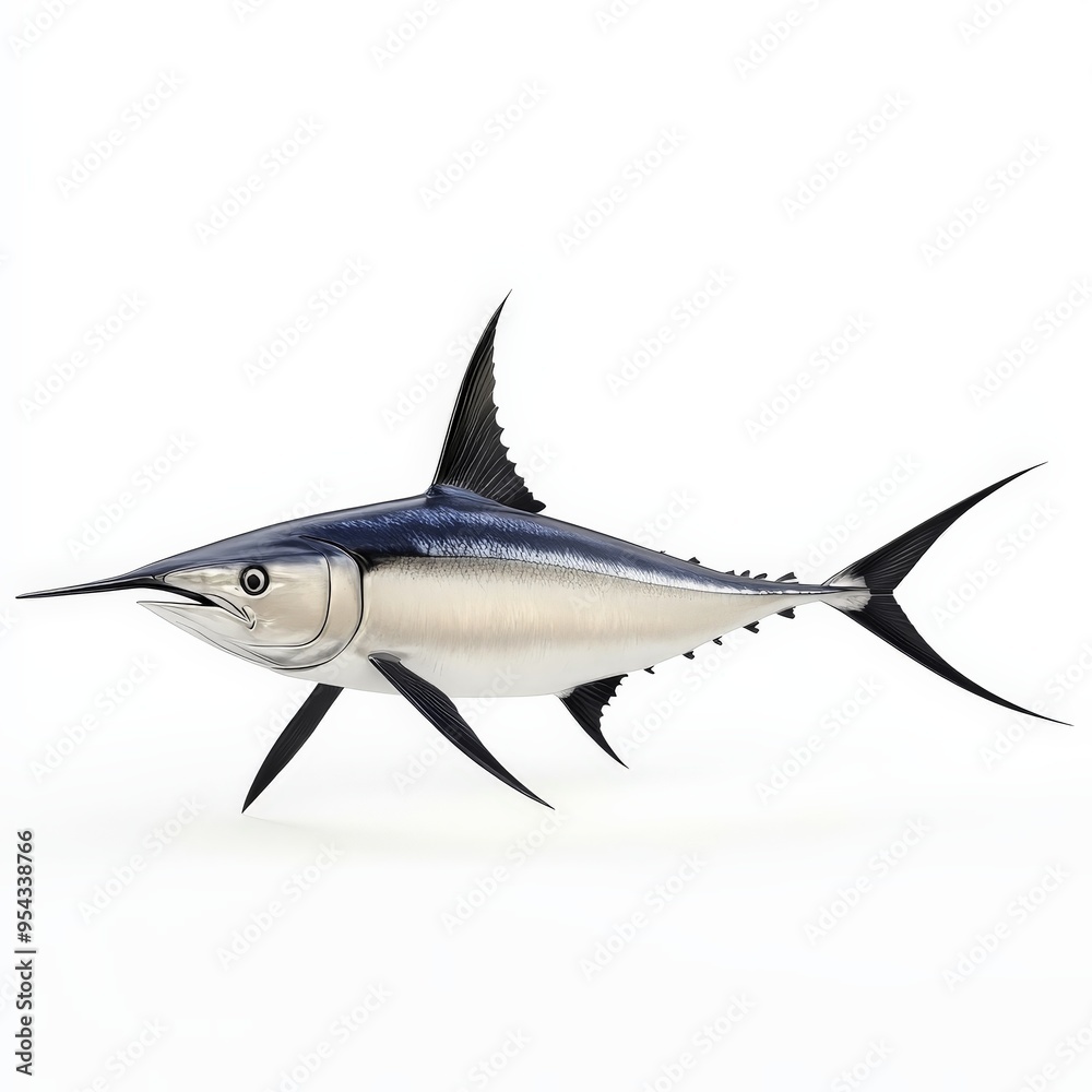 Fototapeta premium Sailfish Isolated on White Background.