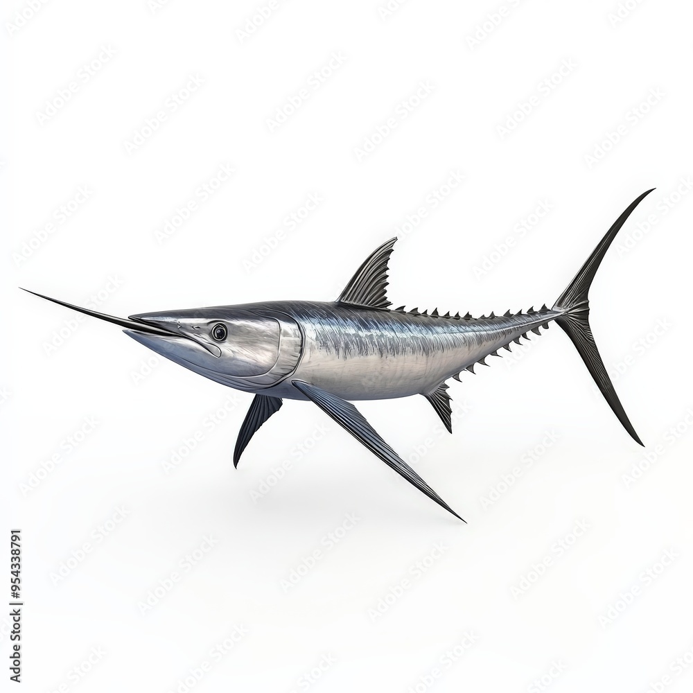 Obraz premium Sailfish Isolated on White Background.