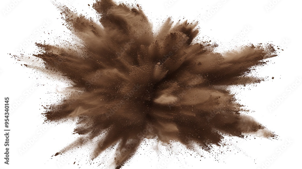 Abstract Powder Explosion with Chili Powder Centered, Dust Particles Flying, Creative Concept for Design and Decoration. High-Definition Abstract Shape and Texture in a White Background Abstract Powder Explosion with Chili Powder Centered, Dust Particles Flying, Creative Concept for Design and Decoration. High-Definition Abstract Shape and Texture in a White Background