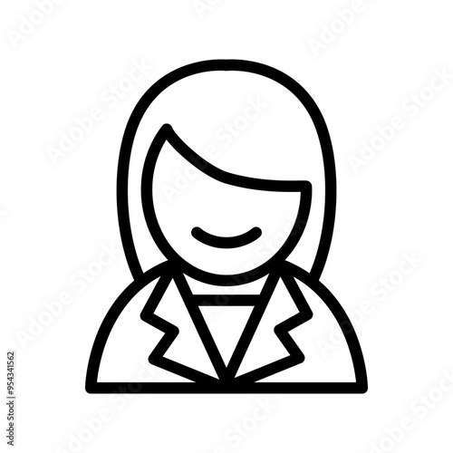 Surgeon icon in thin line style vector illustration graphic design