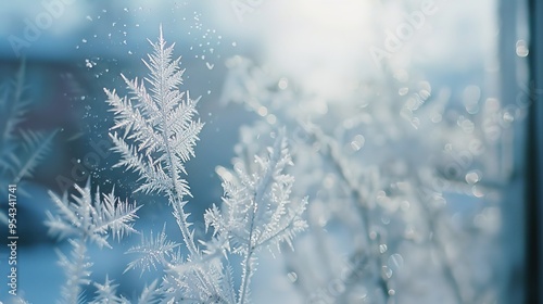 Frost on window wallpaper