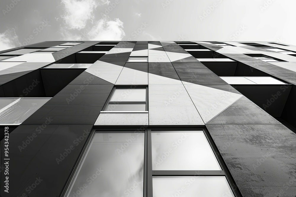 Modern Architecture: Black and White Building Facade Modern Architecture: Black and White Building Facade