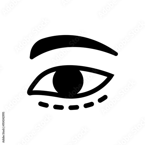 Upper blepharoplasty icon vector illustration graphic design