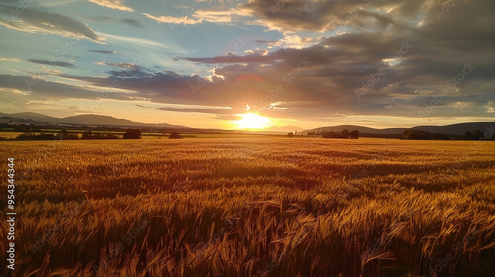 Golden field wallpaper