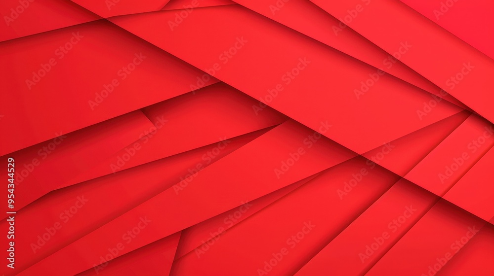 Abstract modern red wallpaper design, featuring a dynamic 3D overlap ...