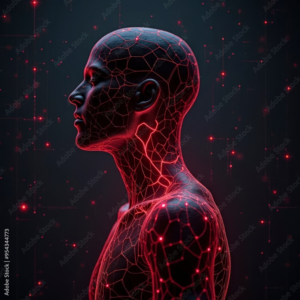 3d rendered illustration of a human neck 3d rendered illustration of a human neck