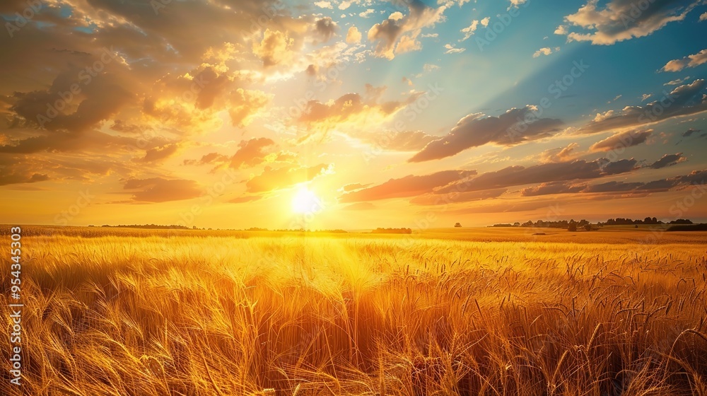 Obraz premium golden field wallpaper