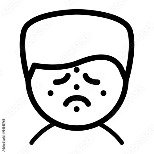 Acne icon in thin line style vector illustration graphic design