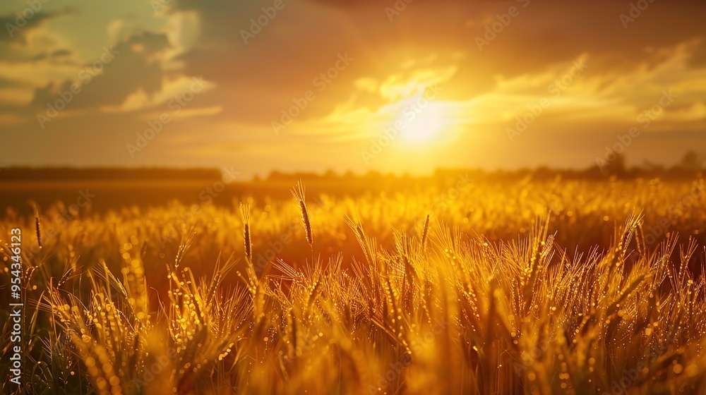 Fototapeta premium golden field wallpaper