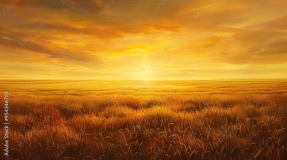 Fototapeta premium golden field wallpaper