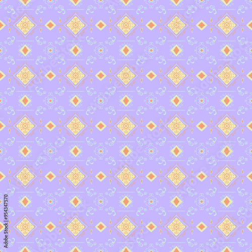 Background seamless pattern with flowers