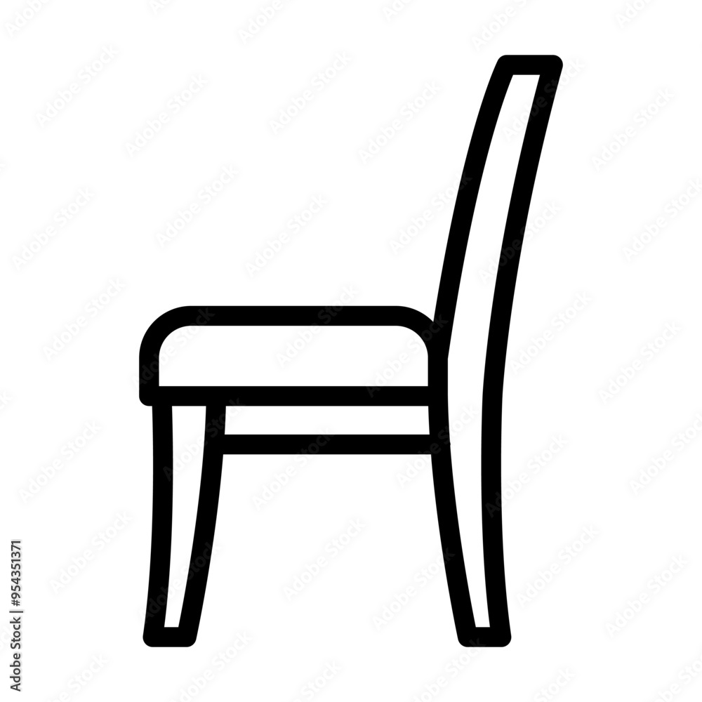 Chair icon in thin line style vector illustration graphic design Chair icon in thin line style vector illustration graphic design