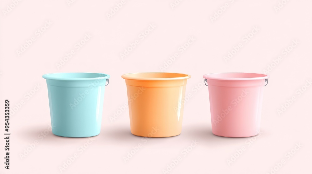 Colorful plastic bucket container graphic, designed with a smooth finish and sturdy handle, ideal for creative projects, digital art, or educational materials. Colorful plastic bucket container graphic, designed with a smooth finish and sturdy handle, ideal for creative projects, digital art, or educational materials.