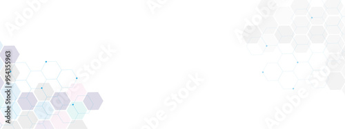 Vector illustration of hexagons pattern, Creative idea for medical, technology or science design.