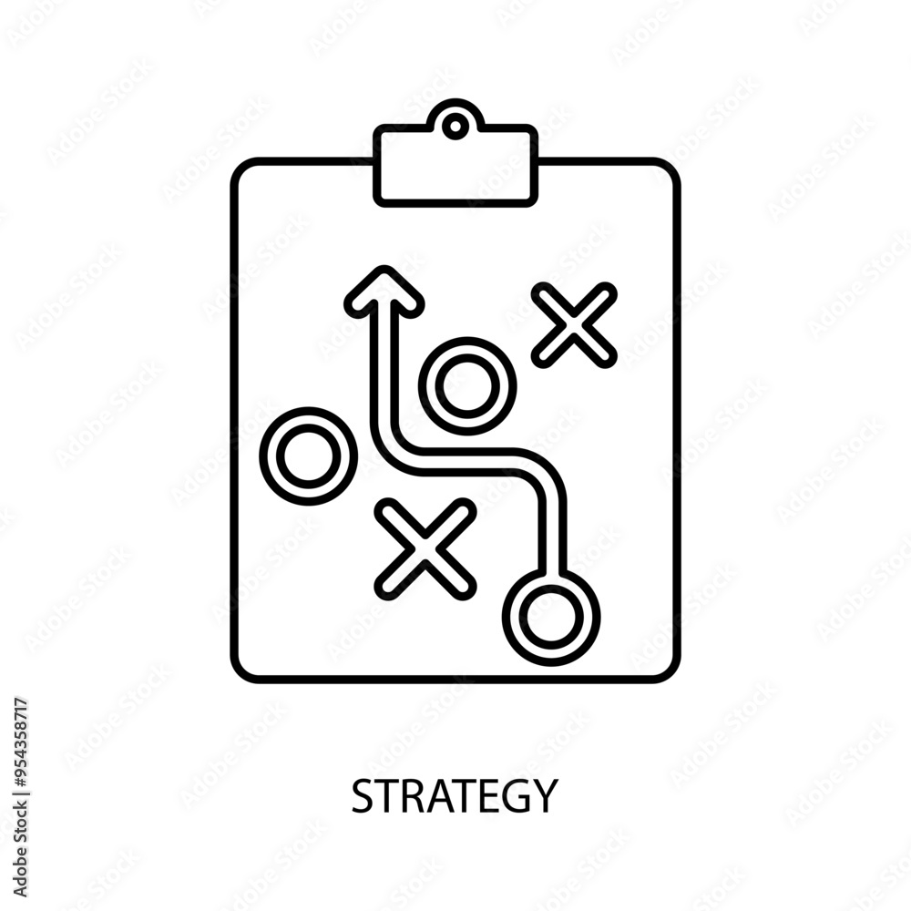 strategy concept line icon. Simple element illustration. strategy concept outline symbol design. strategy concept line icon. Simple element illustration. strategy concept outline symbol design.