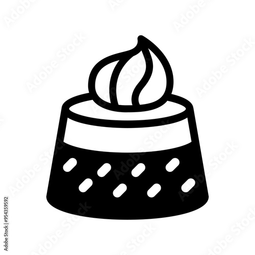 Panna cotta icon vector illustration graphic design