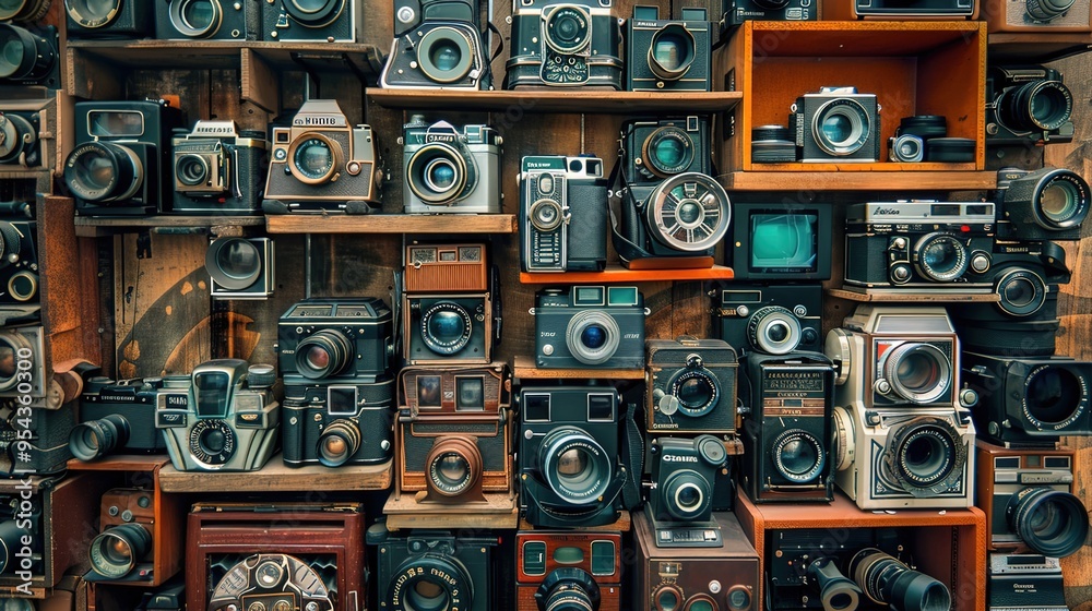 Obraz premium Vintage camera collection