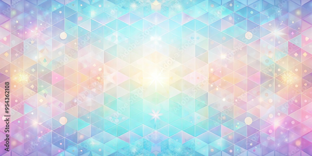 Soft pastel colors and geometric patterns creating a dreamy and soothing atmosphere Soft pastel colors and geometric patterns creating a dreamy and soothing atmosphere