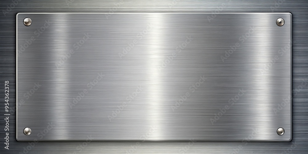 Obraz premium Aluminium plate with a shiny metallic finish