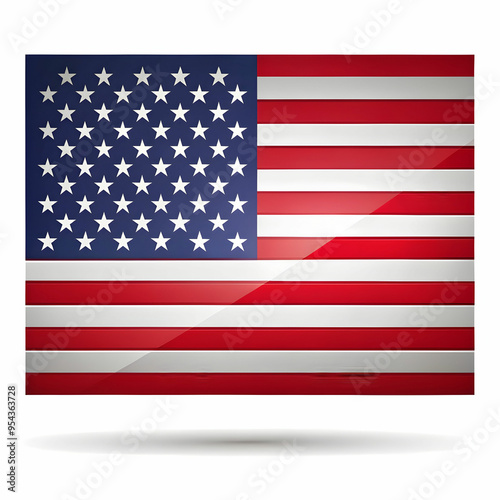 american flag design isolated