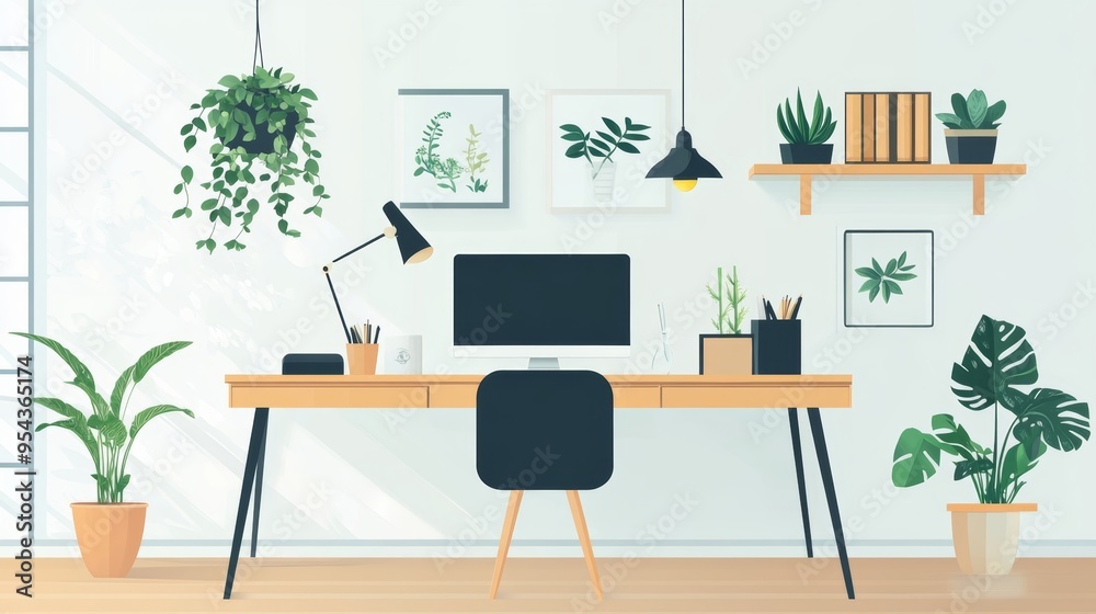 Fototapeta premium Modern Home Office