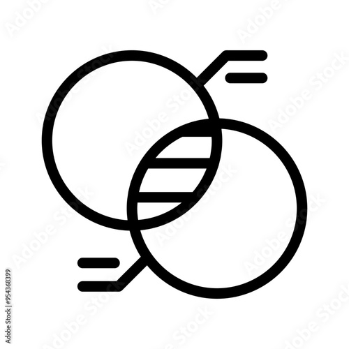 Data icon in thin line style vector illustration graphic design