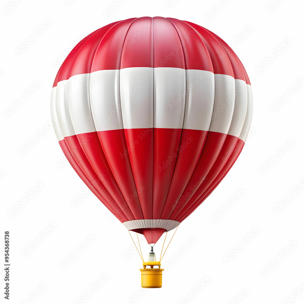 Fototapeta premium Austria flag hot ballon isolated