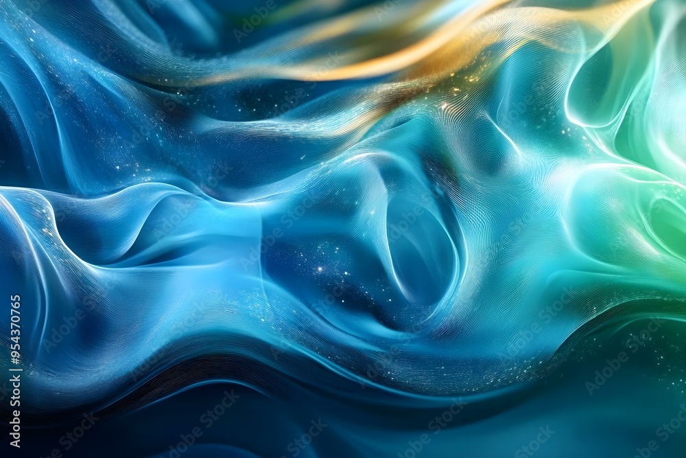 Obraz premium blue and green abstract background