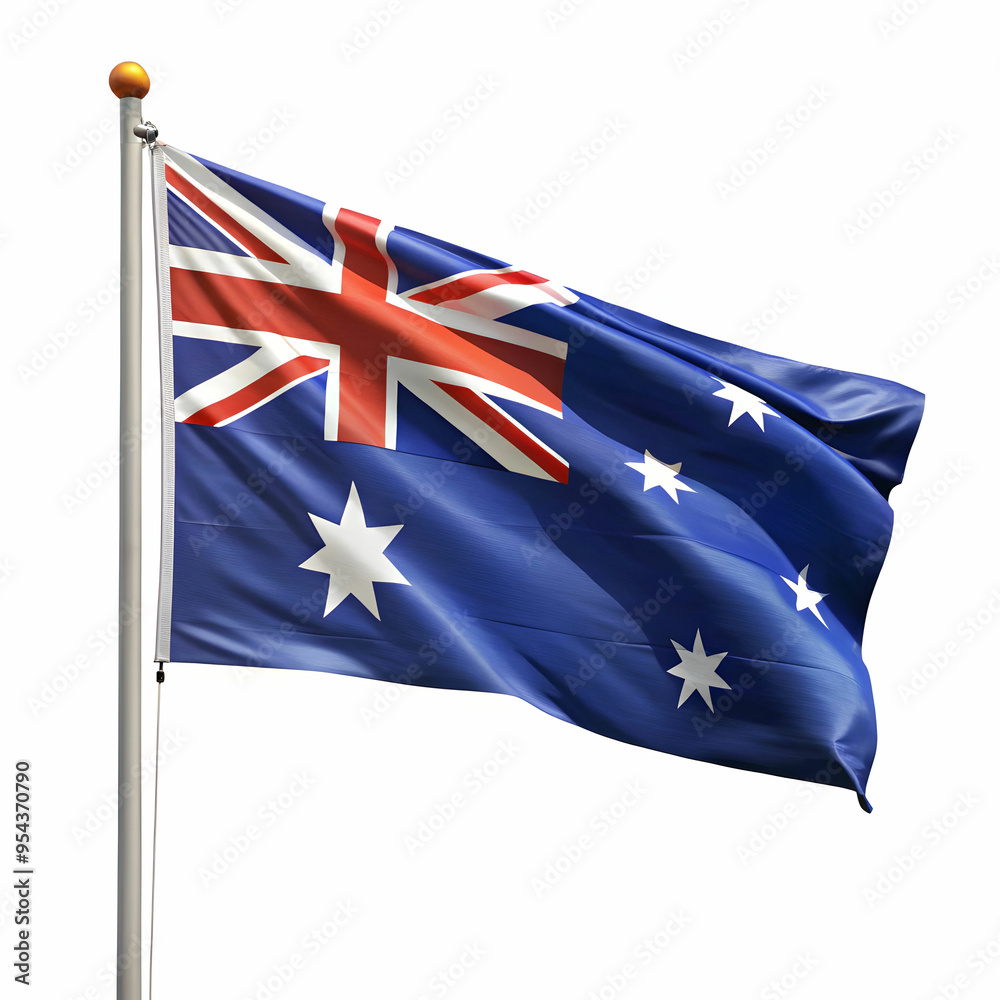 Fototapeta premium Australia flag hot ballon isolated