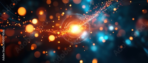 A mesmerizing abstract image featuring vibrant colors and dynamic lighting effects creating a sense of depth and movement.