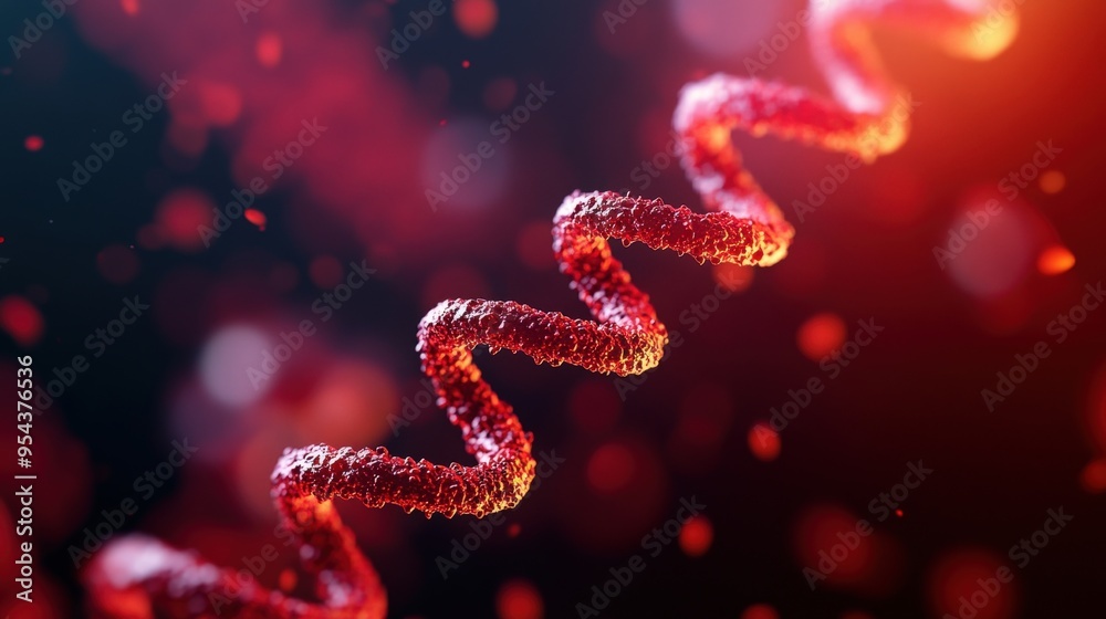 Close-up view of a DNA strand on a colorful background, showcasing the intricate structure of genetic material. Close-up view of a DNA strand on a colorful background, showcasing the intricate structure of genetic material.