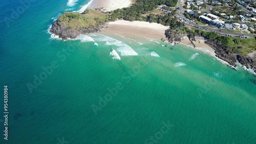 Norries Cove With Protected Beach In New South Wales, Australia. Aerial Shot photo