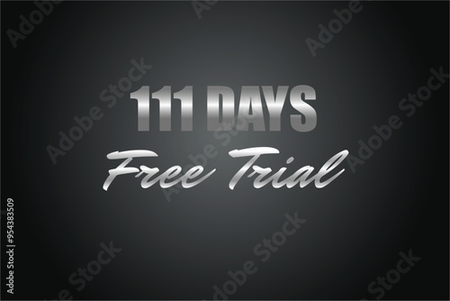 111 day free trial banner design. 111 days free banner background 