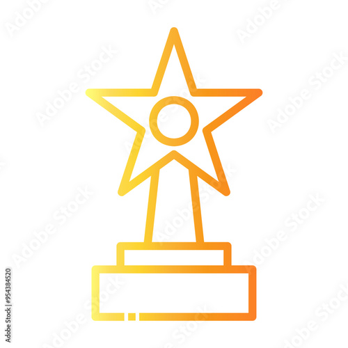 contestant Line Gradient Icon