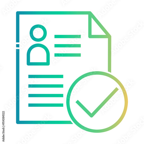 contestant evaluation Line Gradient Icon