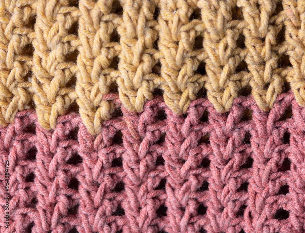 Cable knitting stitch pattern, soft woolen texture, handmade knitted cloth Cable knitting stitch pattern, soft woolen texture, handmade knitted cloth