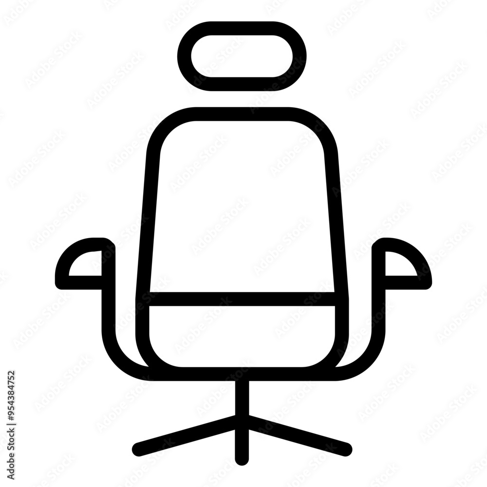 Office chair icon in thin line style vector illustration graphic design Office chair icon in thin line style vector illustration graphic design